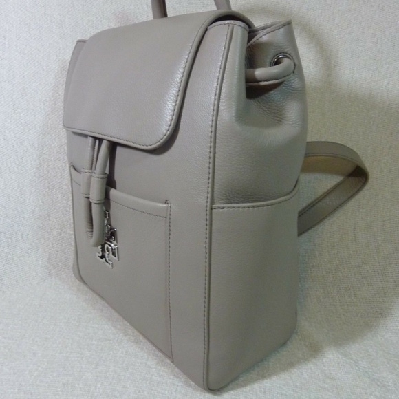 NEW Tory Burch Britten Gray Leather Backpack + Britten Continental Wallet main image 12